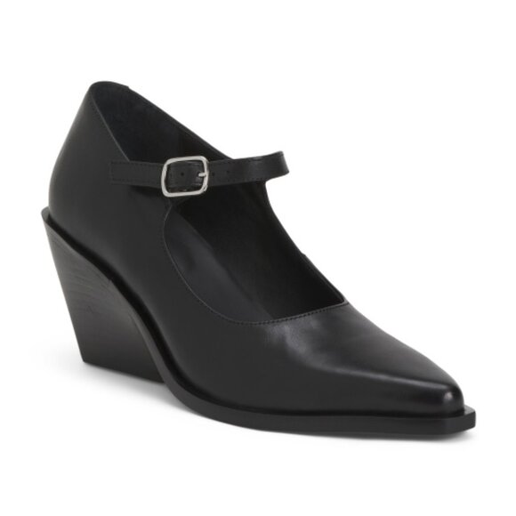 SEYCHELLES Leather Sparks Point Toe Wedges - Picture 1 of 3